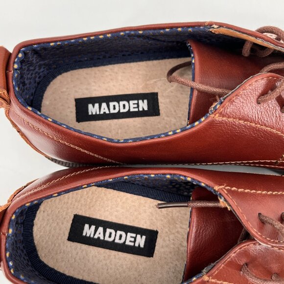 Madden Men Hainz Oxford Shoes Size 12 Brown PU Upper Lace-Up Dress Shoes - Picture 10 of 15
